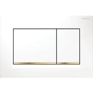 Кнопочная панель GEBERIT 115.883.KK.1 — белая, 246×164×12 мм, запчасть
