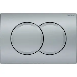 Flush actuator plate GEBERIT Delta01 front-mounted chrome-matt