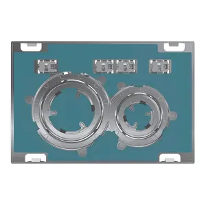 Flush plate Geberit 115.884.00.1, chrome finish, 246×164×10 mm