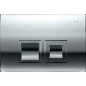 Flush actuator plate GEBERIT Delta35 front, glossy chrome finish, model 115.135.21.5