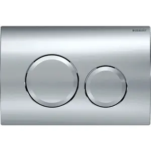 Flush button GEBERIT Delta20 front-mounted, glossy chrome finish, model 115.127.21.1