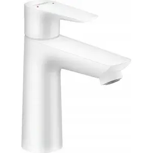 Однорычажный смеситель для умывальника hansgrohe Talis E 110, белый матовый, без сливного набора