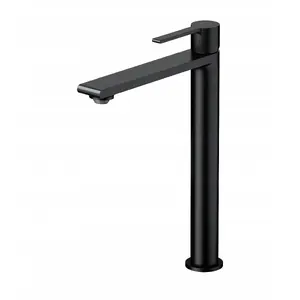 Washbasin faucet CERSANIT VIRGO S951-590 — high single-hole deck-mounted, black