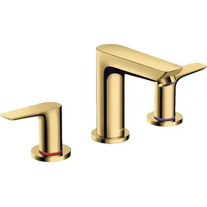 Смеситель для раковины Hansgrohe 71733990 — одинарный металлический смеситель, золотое покрытие