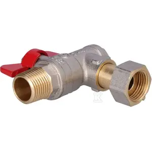 Угловой шаровой кран Valvex 1472780 DN15 PN25 G1/2-G1/2 с фильтром и поворотной гайкой