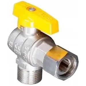Angle Ball Gas Valve Valvex ORION model 3403080 with rotating nut and aluminum butterfly handle