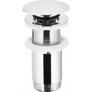 Bathroom sink pop-up waste kfa² SPUST UMYWALKOWY 660-253-00 large click-clack, no overflow, chrome