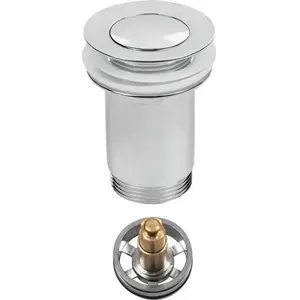 Bathroom sink pop-up waste UN model S2182 small mushroom without overflow (1 pc)