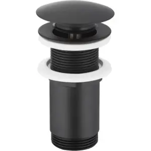 Washbasin Pop-Up Drain kfa² SPUST UMYWALKOWY KLIK-KLAK 660-253-81, large, no overflow, black