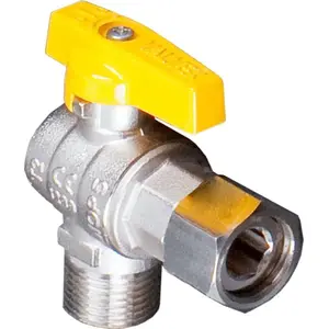Angle Gas Ball Valve Valvex ORION model 3402080 with rotating nut and aluminum butterfly (MAL)