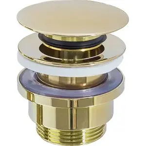 Bathroom pop-up drain REA universal click-clack, gold finish REA-A2360