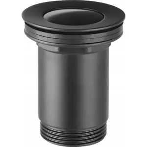 Bath drain click-clack FERRO S283-BL-B, small G 1 1/4 with overflow, black