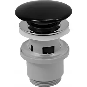 Bath drain pop-up with overflow FERRO S288PPCB, click-clack ceramic, black, G5/4, polypropylene