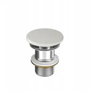 CERSANIT ceramic sink plug without overflow, light gray matte