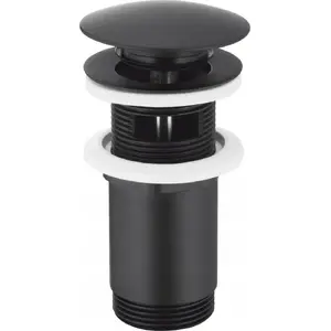 Washbasin Pop-up Waste kfa² SPUST UMYWALKOWY 660-254-81, large click-clack, with overflow, black