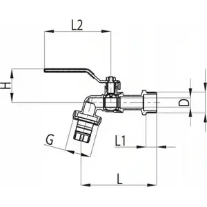 Шаровый кран-отборник Perfexim PHA-009 G3/4 Z PN16 DN20 с соединителем для шланга и сальником