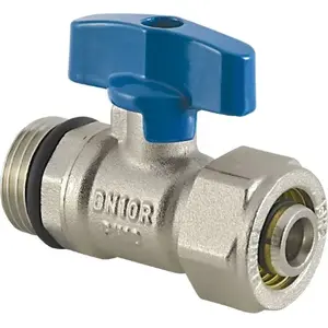 Шаровый кран FERRO KPEX16-BH 1/2" для воды с синим воротком-бабочкой