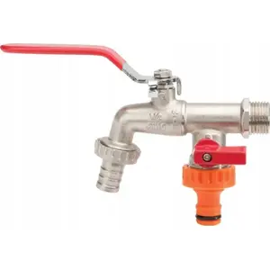Tap valve INVENA ZW-65-015 (DN-15) with dual drain