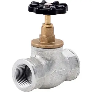 Прямой сквозной чугунный оцинкованный клапан Perfexim 1/2"