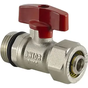 Шаровый кран FERRO KPEX16 1/2" водяной с красной бабочкой