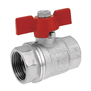 Кран шаровый FERRO KM3 1" муфтовый-муфтовый для воды