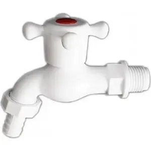 Plastmasas aizbīdāmais krāns UN modelis ZAW C 1/2" balts