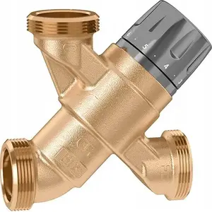 Термостатический смесительный клапан CALEFFI 1" резьба наружная, диапазон 20–43°C