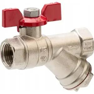 Кран шаровый с косым фильтром и маховиком ARCO 1/2" PN30 (модель 152503)