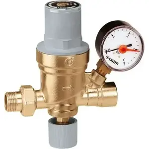 Запорный клапан заполнения CALEFFI 553640 1/2" с манометром