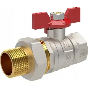 Шаровой кран для воды ARCO VA30 1/2" внутр. – 3/4" нар. полусоединение прямой с боковой рукояткой