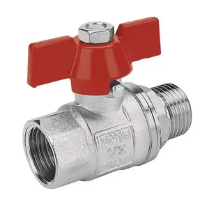 Шаровый кран FERRO KM11 1/2" резьбовое соединение — запорный сантехнический клапан