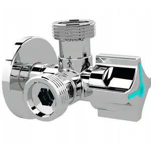 Angle valve ARCO A•80 Twin Mac, 1/2" male x 3/4" male x 3/4" male