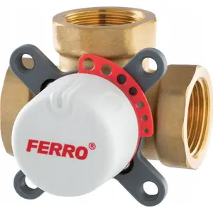 3-way mixing valve FERRO K5ZMV33 1 1/4" female thread for heating systems