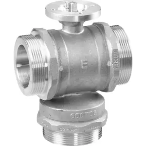 Регулирующий 3‑ходовой шаровой клапан Honeywell VBG3-25-10 DN25 G1½ kvs=10 без привода