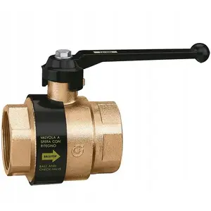 BALLSTOP CALEFFI 323080 — шаровой кран с встроенным обратным клапаном для хозяйственной воды 1 1/2" рычажная ручка