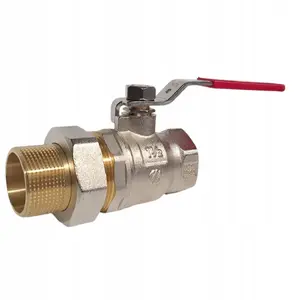 Ball valve straight with union ARCO VA30 1 1/2" female thread lever stainless steel