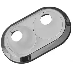 Capricorn dubultā maskējošā rozete sudraba 16 mm, vāciņš slēptai vadu novilkšanai (9-2220-016-00-11-12)