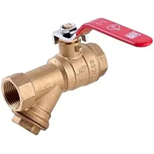 Кран шаровый водяной Perfexim DN15 с фильтром тяжёлого типа PHA-006 G1/2 PN30