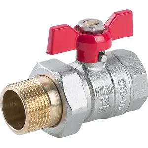 Шаровой клапан Perfexim WZ DN20 со штуцером и усиленным мотыльком PHA-005 G3/4 (DN20)