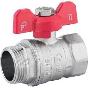 Кран шаровый Perfexim WZ DN20 1041 с дросселем-бабочкой 00-222-0200-010