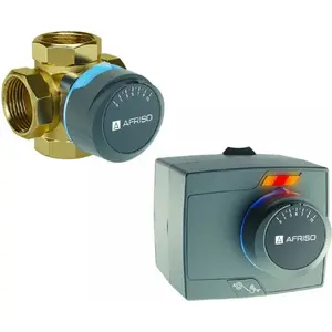 4‑veidu rotācijas sajaukšanas vārsts Afriso ARV 487 ProClick DN50 Rp2" Kvs 40 ar aktuatoru ARM 343