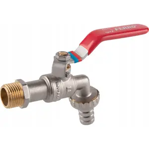 Ball valve FERRO F-Comfort K5KCN10 3/8" with metal hose connector (tap outlet)