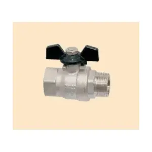 Bumbu vārsts Hydroland pilncaurlaidīgs ūdens ar rokturi un drosseli 3/4" titāns
