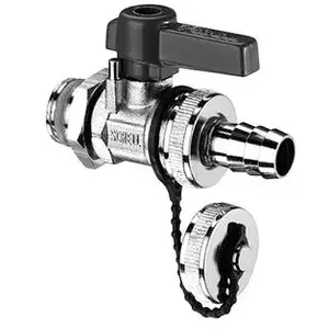 Шаровой кран напуско-сливной SCHELL 139940399 с рычажной ручкой 1/2" хром