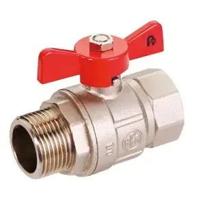 Кран шаровой kfa² 1" с накидной гайкой модель 700-220-25, латунное соединение