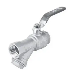 Кран шаровой водяной Perfexim WW DN25 с фильтром тяжёлого типа PHA-006 G1 PN30 DN25