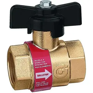 Ball valve with integrated check valve for heating systems CALEFFI 327500