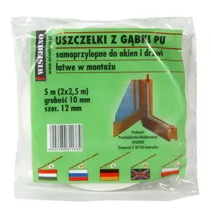 Blīvējuma putas 10×10 mm 5 m ruļlis, Stomil Sanok (USZ PU3)