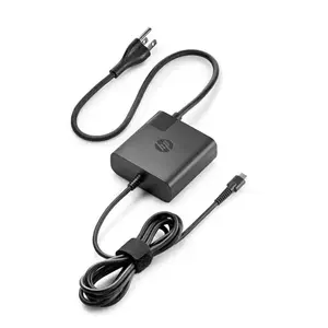 Power adapter HP L65505-003 65 W USB-C indoor, black, 74×74×25.5 mm