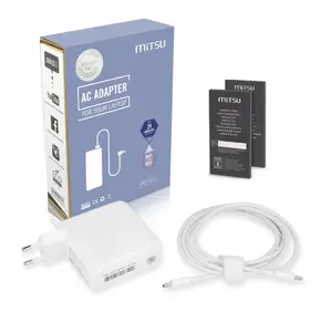 MITSU USB-C 100W barošanas bloks klēpjdatoram, 5–20V, 3–5A, balts